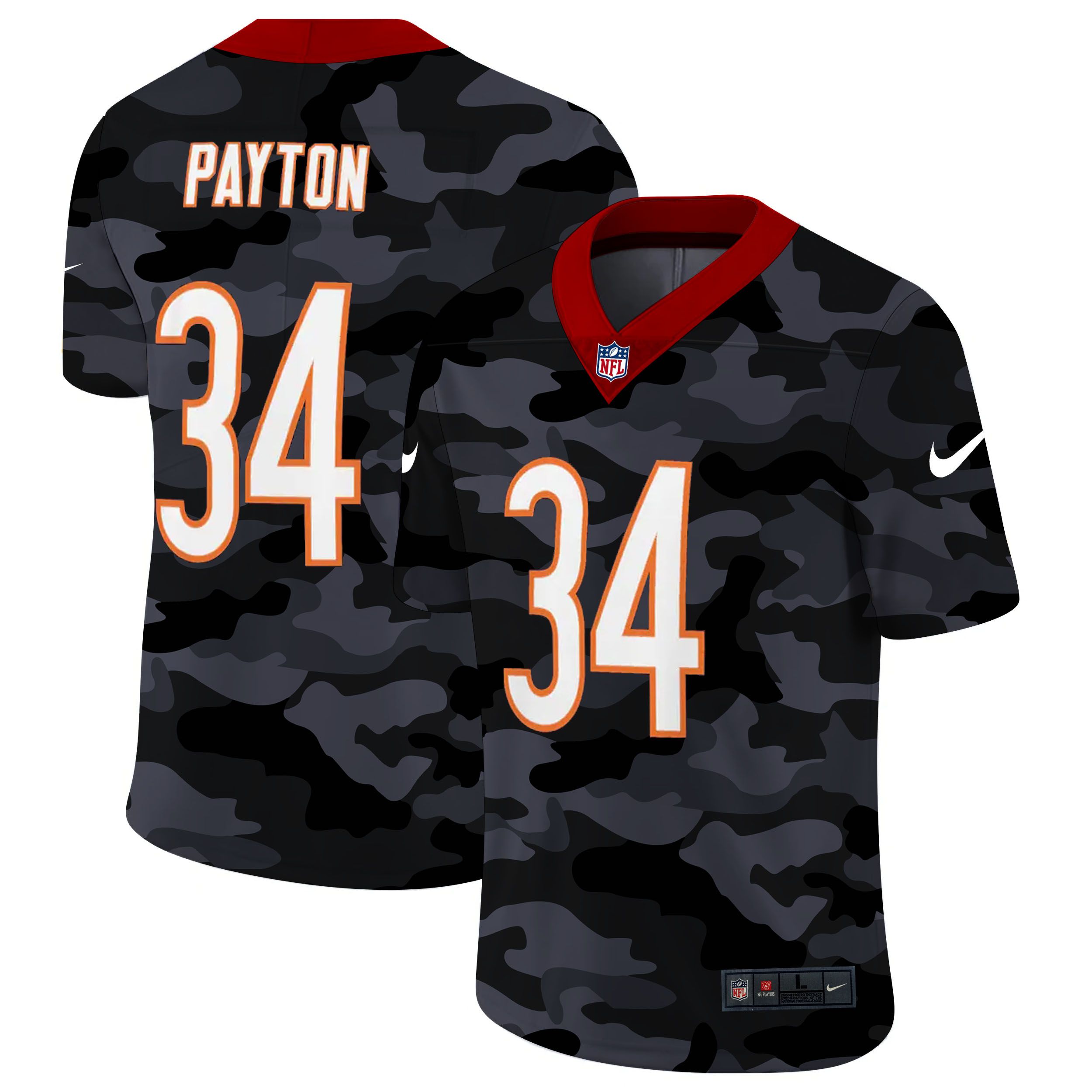 Men Chicago Bears #34 Payton 2020 Nike 2ndCamo Salute to Service Limited NFL Jerseys->tampa bay buccaneers->NFL Jersey